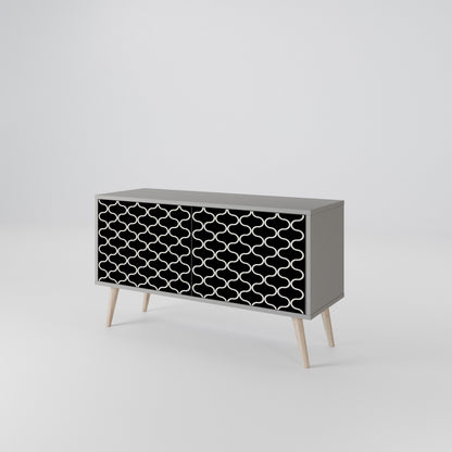 TESSELATED BLACKNESS Mueble de TV Compacto de 2 puertas