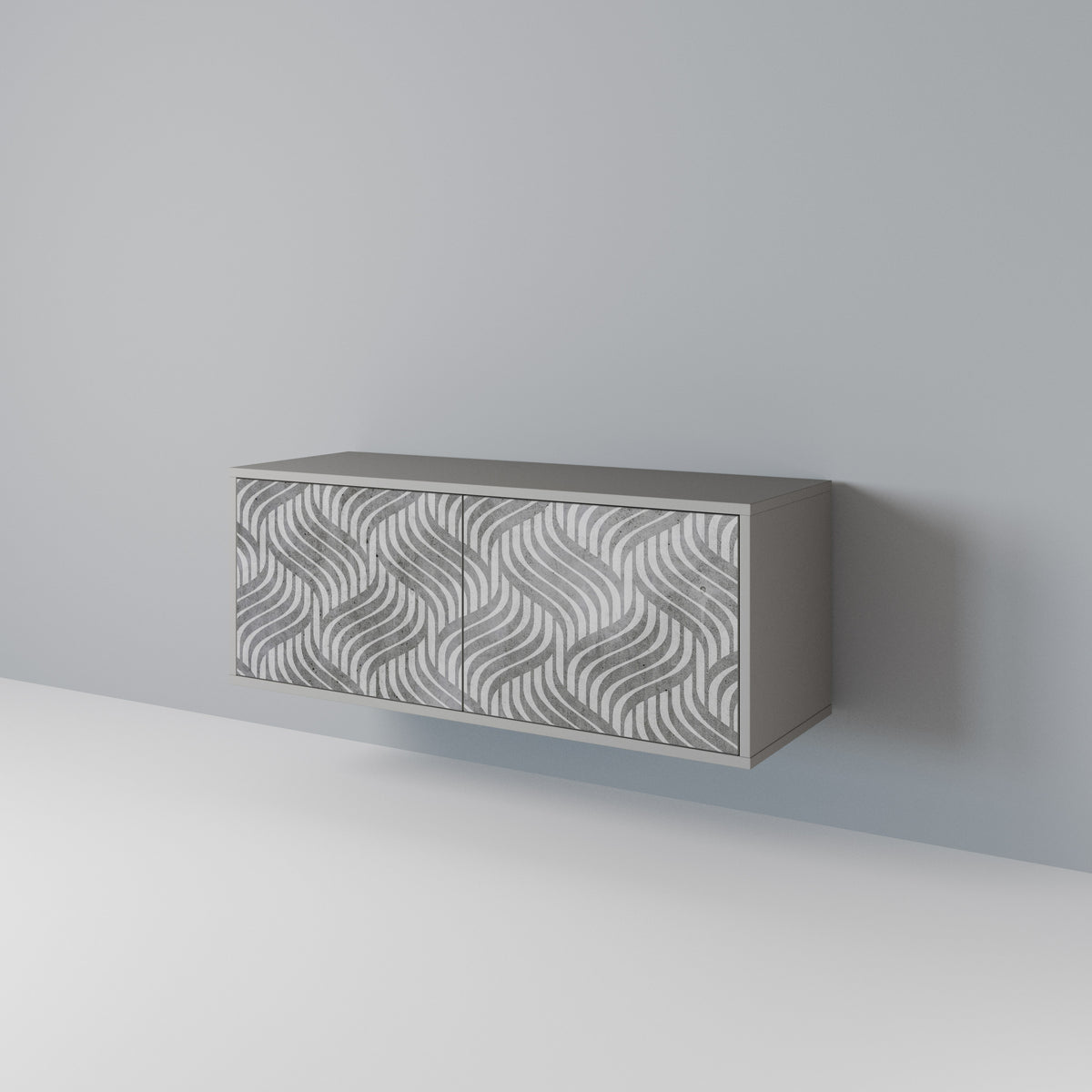 CONCRETE MOVEMENT Mueble de TV Compacto de 2 puertas