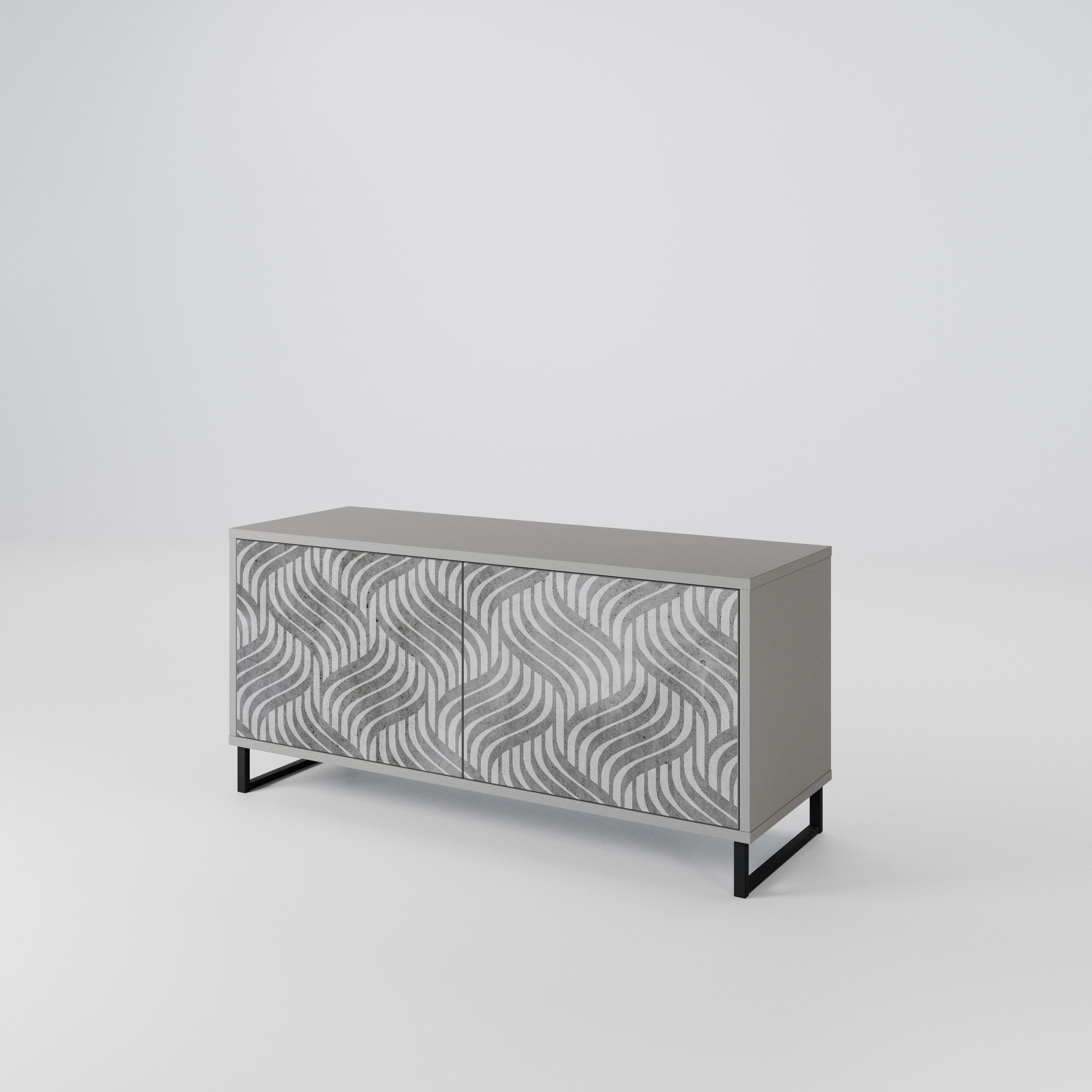 CONCRETE MOVEMENT Compact 2-Door TV Cabinet