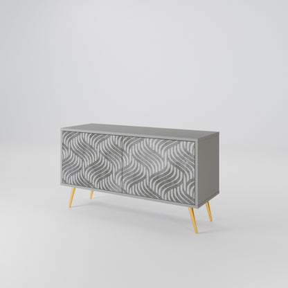 CONCRETE MOVEMENT Mueble de TV Compacto de 2 puertas