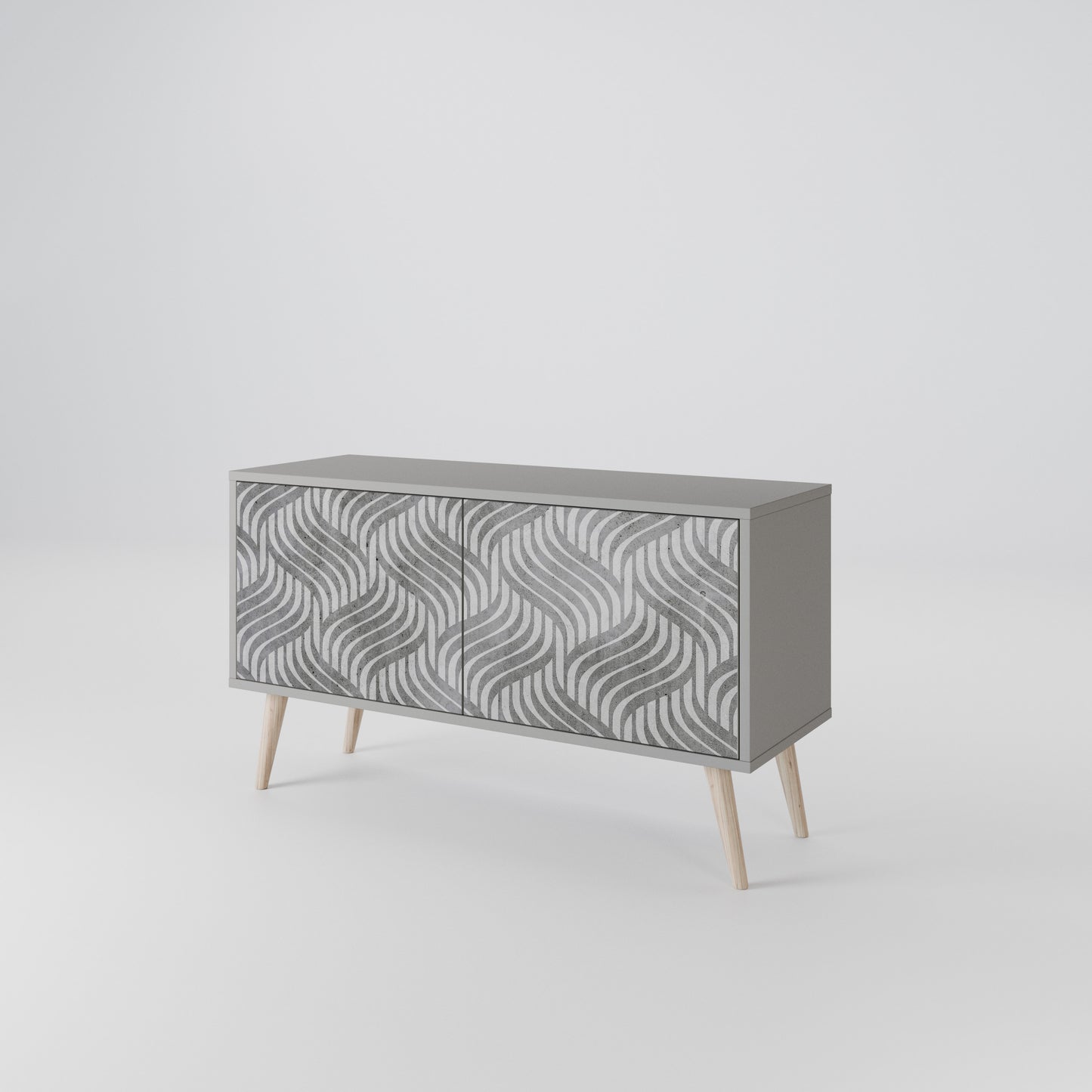 CONCRETE MOVEMENT Mueble de TV Compacto de 2 puertas