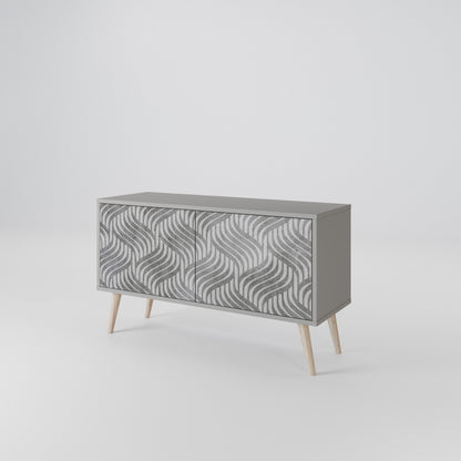 CONCRETE MOVEMENT Mueble de TV Compacto de 2 puertas