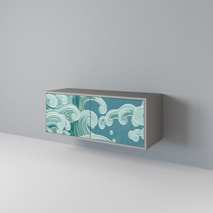 ASIAN SWAY Mueble de TV Compacto de 2 puertas