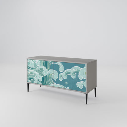 ASIAN SWAY Mueble de TV Compacto de 2 puertas