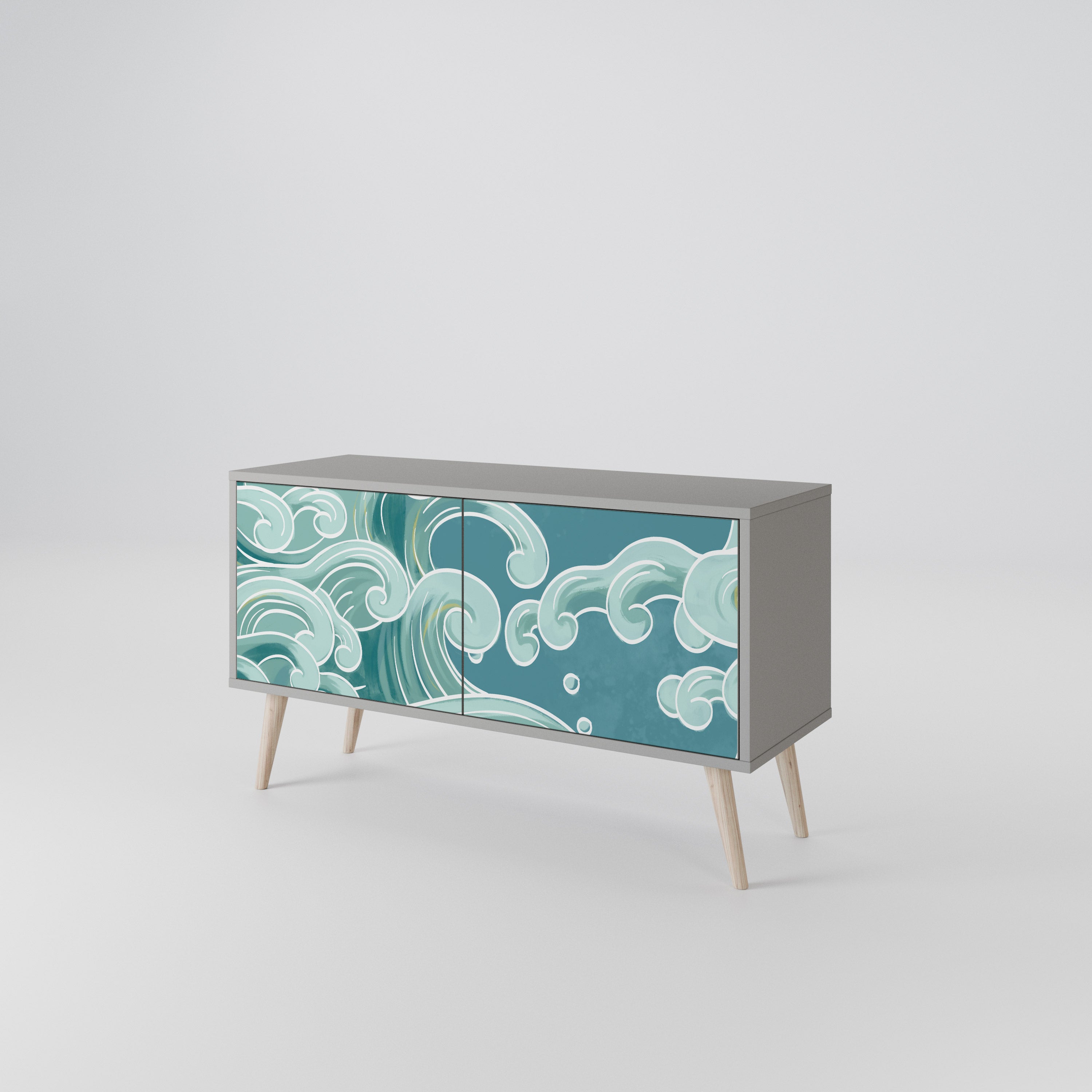 ASIAN SWAY Compact 2-Door TV Cabinet