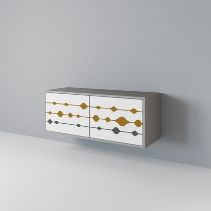 VIVID TONE Mueble de TV Compacto de 2 puertas