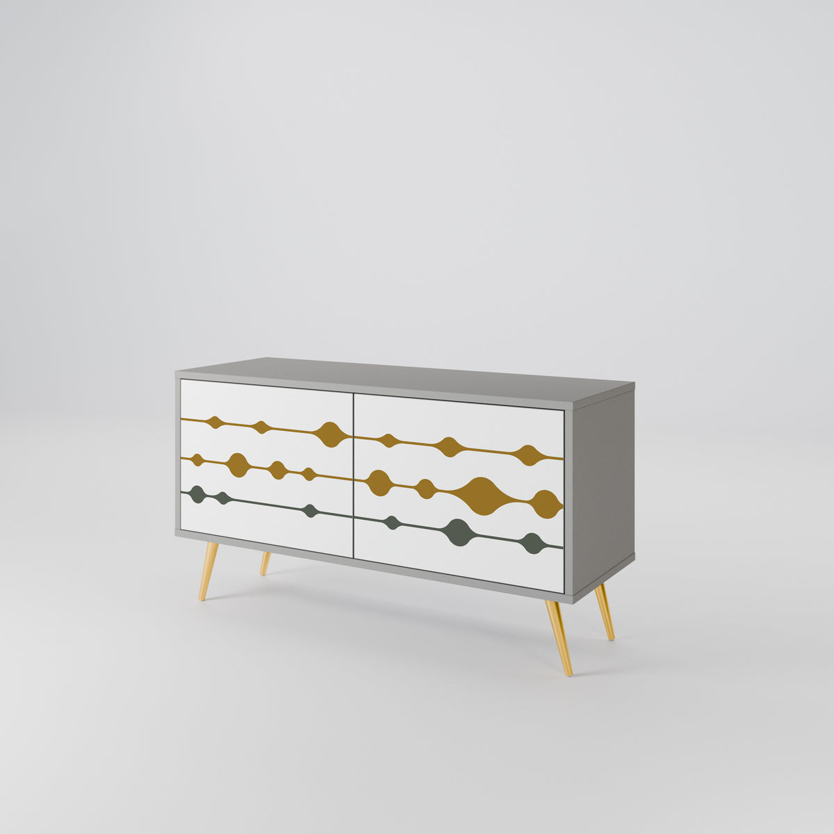 VIVID TONE Mueble de TV Compacto de 2 puertas