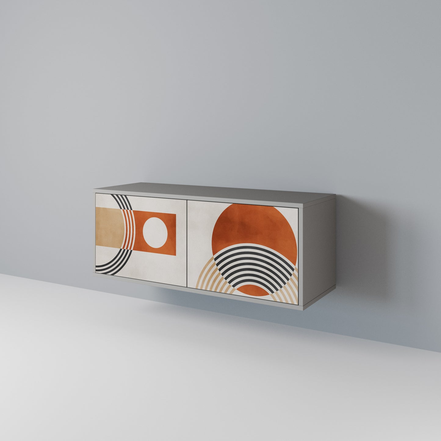 SPACE AROUND Mueble de TV Compacto de 2 puertas