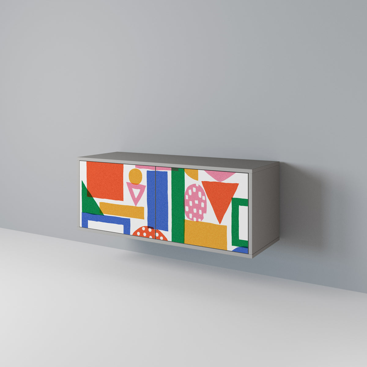 GEOMETRIC GLIMMER Mueble de TV Compacto de 2 puertas