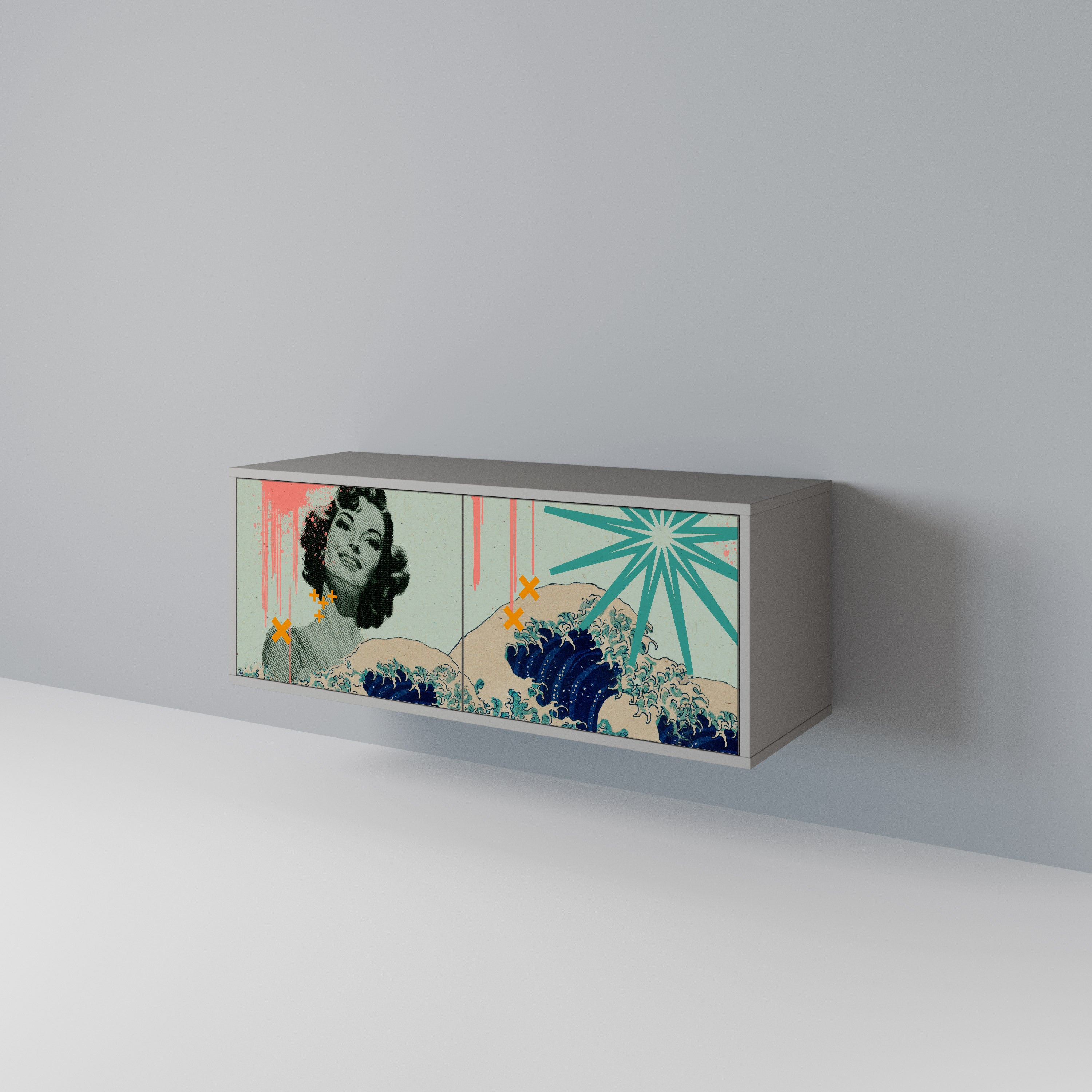 KANAGAWA BEAUTY Compact 2-Door TV Cabinet