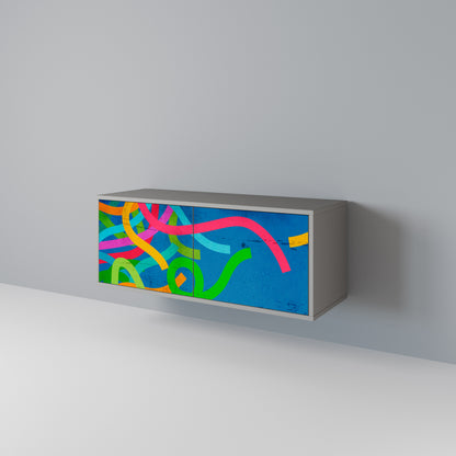 STREAMER TANGLE Mueble de TV Compacto de 2 puertas