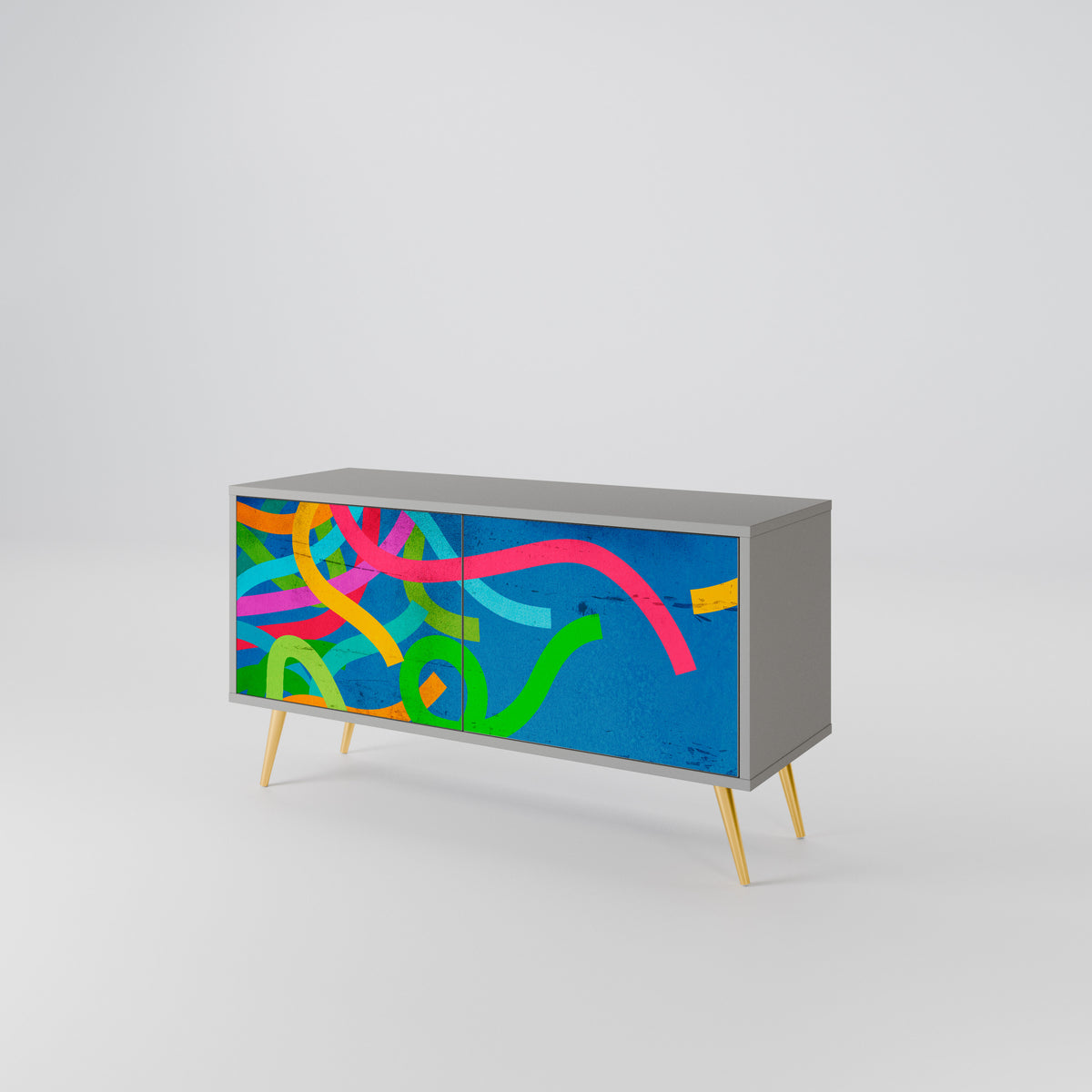 STREAMER TANGLE Mueble de TV Compacto de 2 puertas