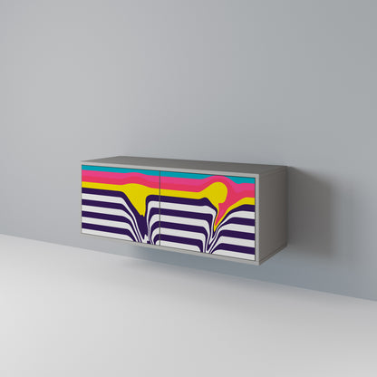 TONE COLLAPSE Mueble de TV Compacto de 2 puertas