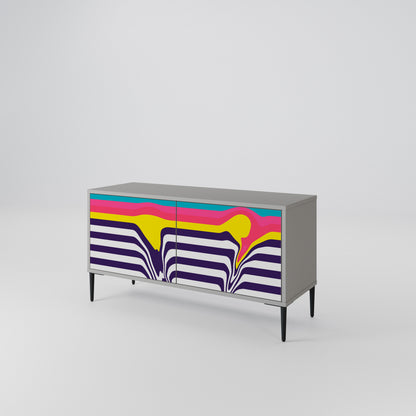TONE COLLAPSE Mueble de TV Compacto de 2 puertas
