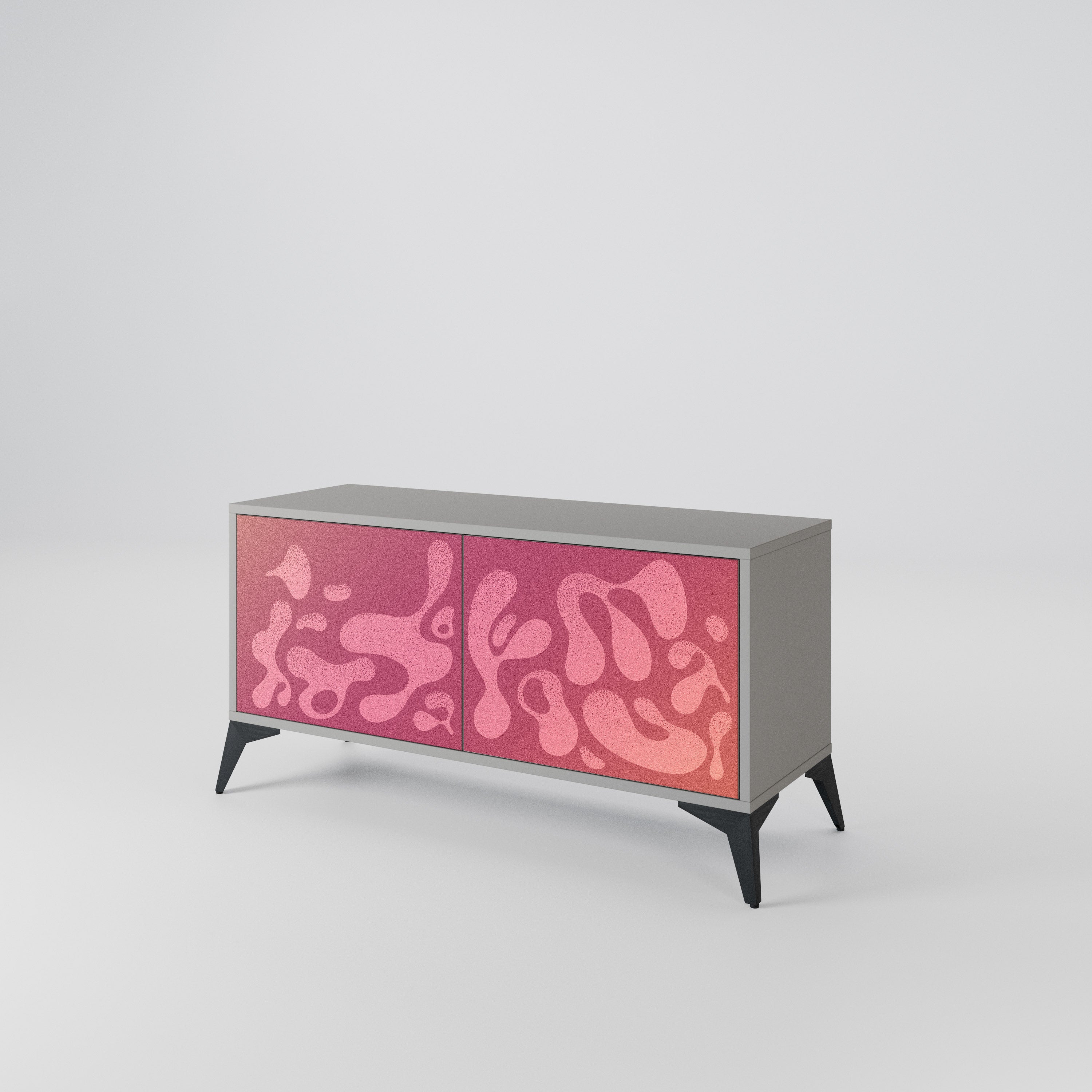 IRREGULAR PINK Compact 2-Door TV Cabinet