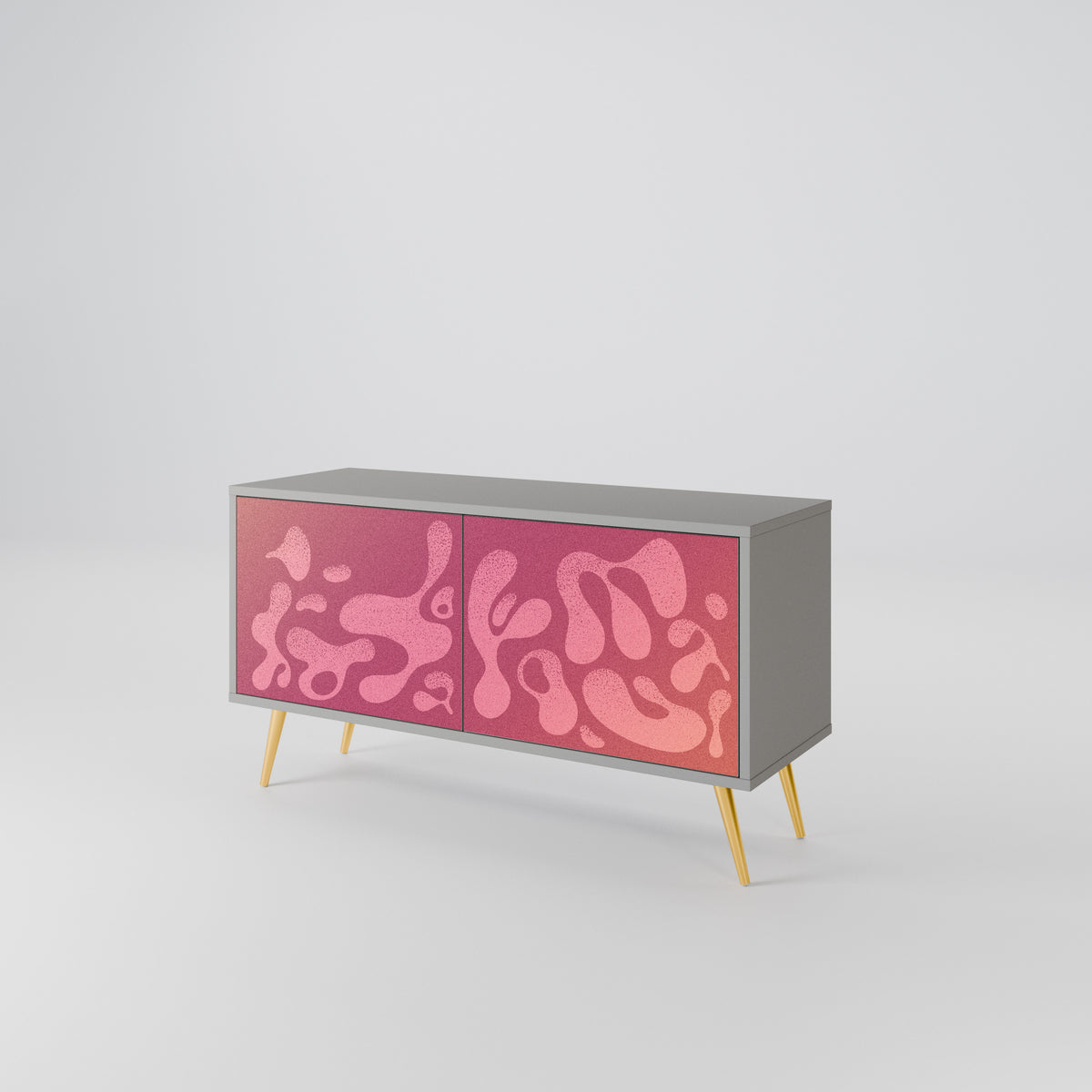 IRREGULAR PINK Mueble de TV Compacto de 2 puertas
