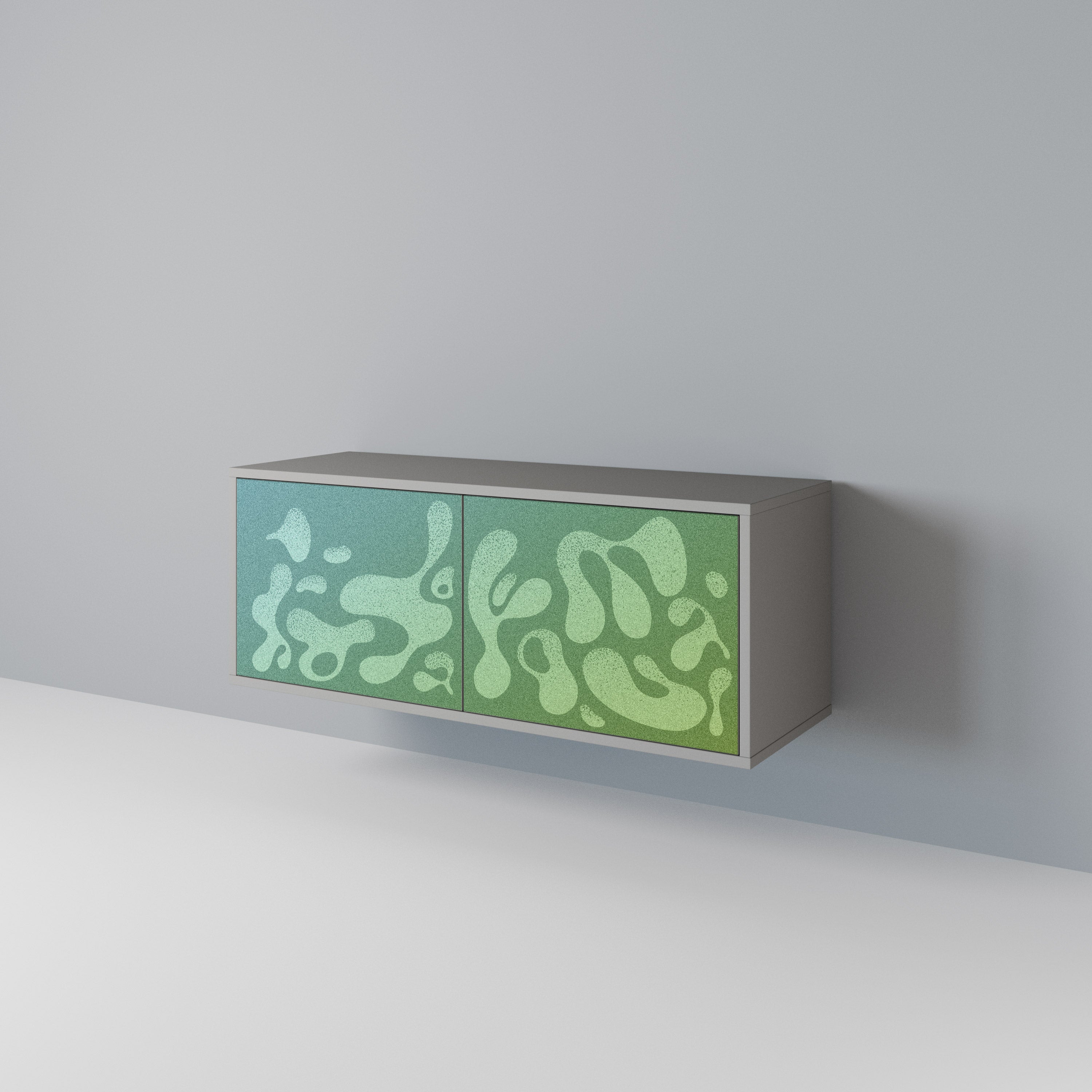 IRREGULAR BLUE Compact 2-Door TV Cabinet