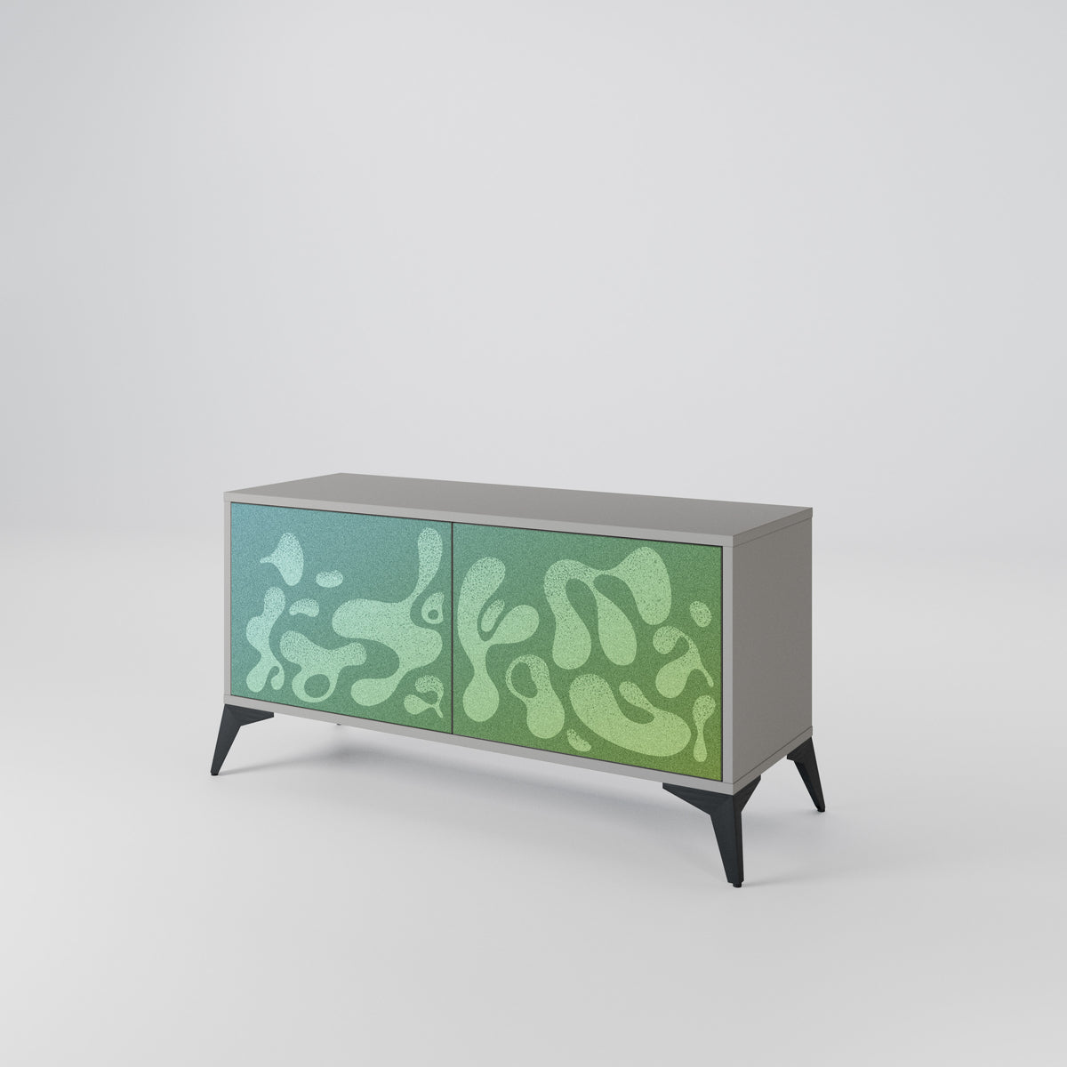 IRREGULAR BLUE Mueble de TV Compacto de 2 puertas