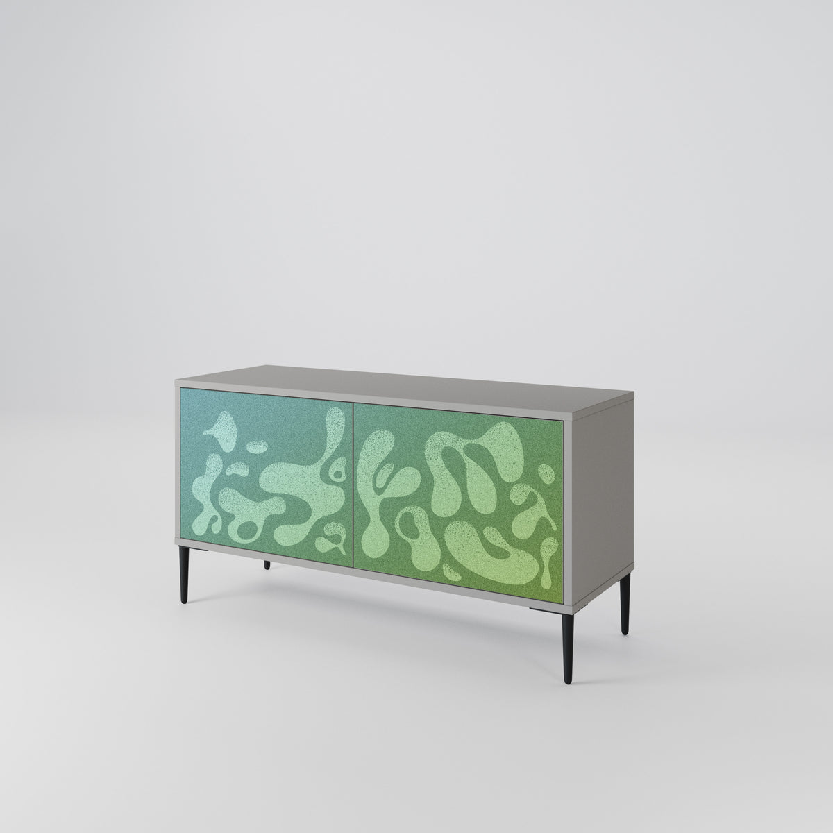 IRREGULAR BLUE Mueble de TV Compacto de 2 puertas