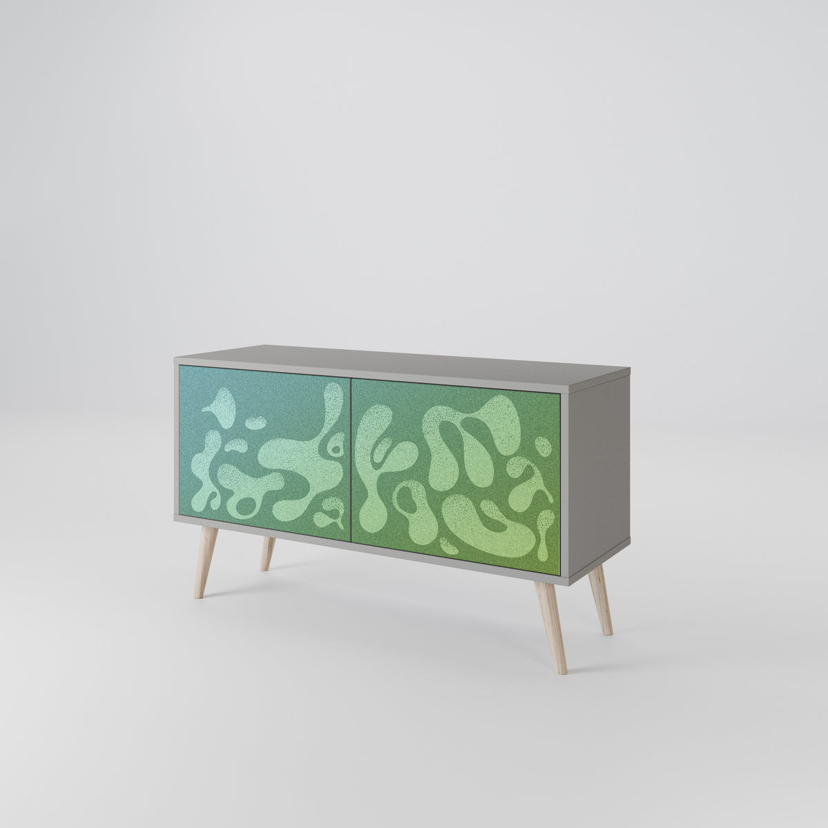 IRREGULAR BLUE Mueble de TV Compacto de 2 puertas
