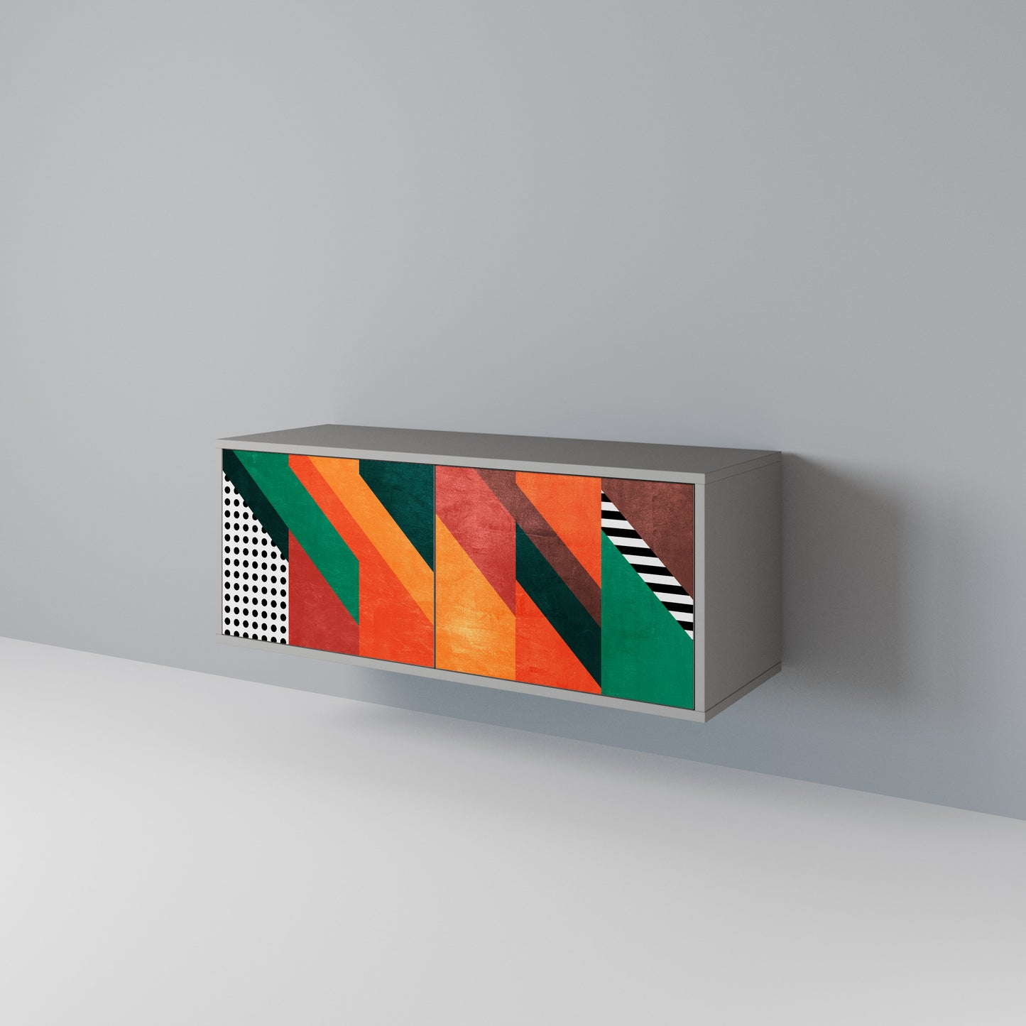 MAKESHIFT ARTISTRY Mueble de TV Compacto de 2 puertas