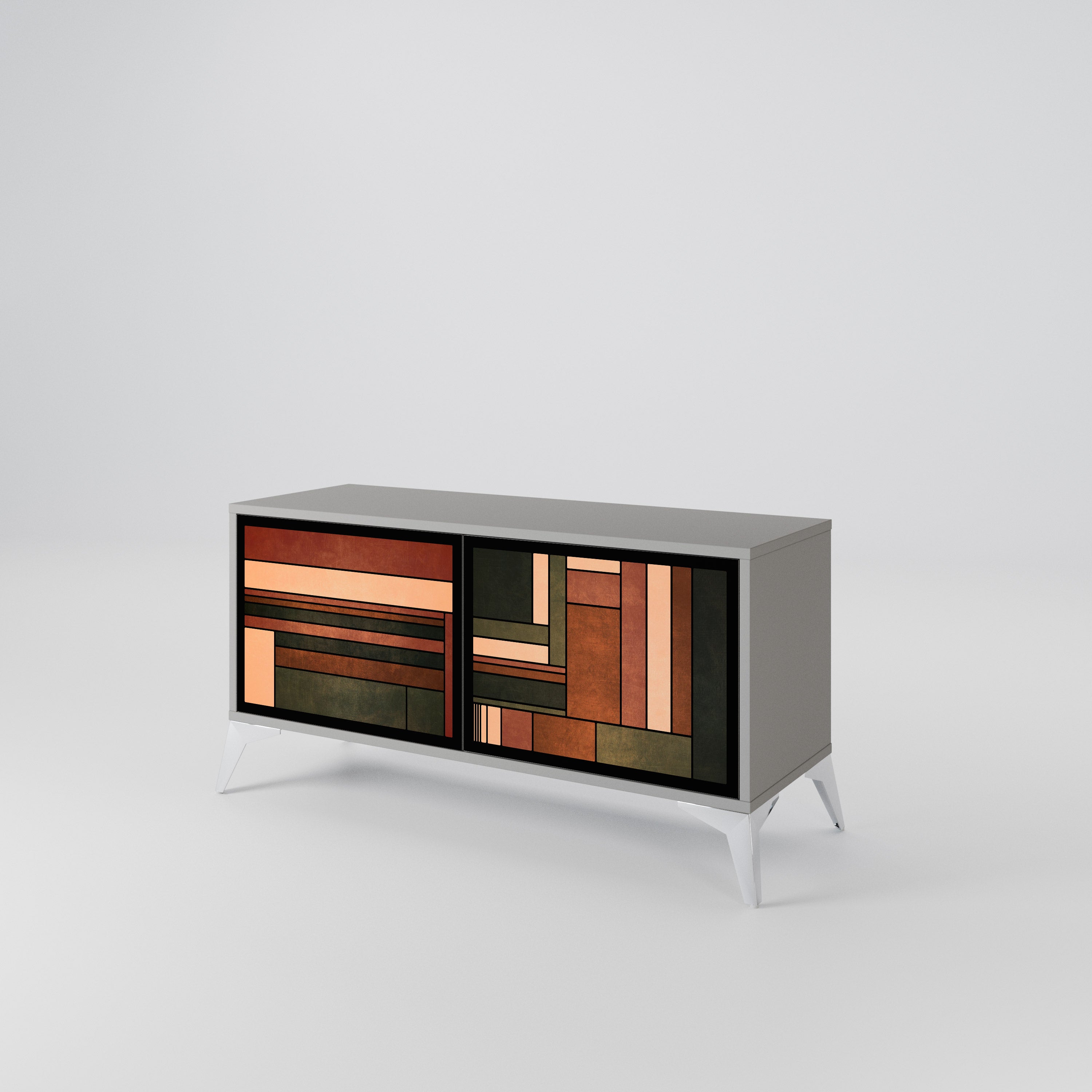 FIGURES OF NATURE Compact 2-Door TV Cabinet