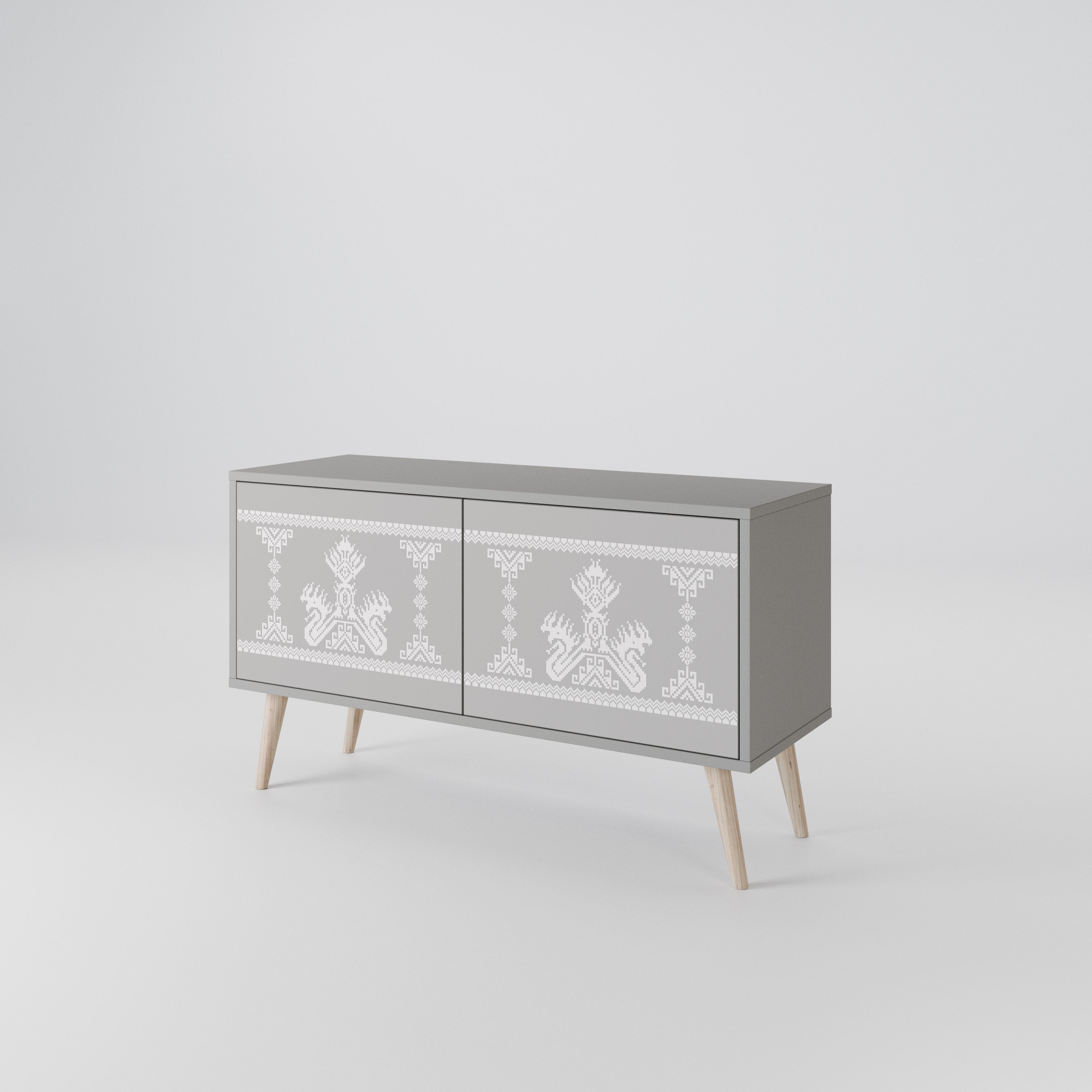 THAI GRAY Compact 2-Door TV Cabinet