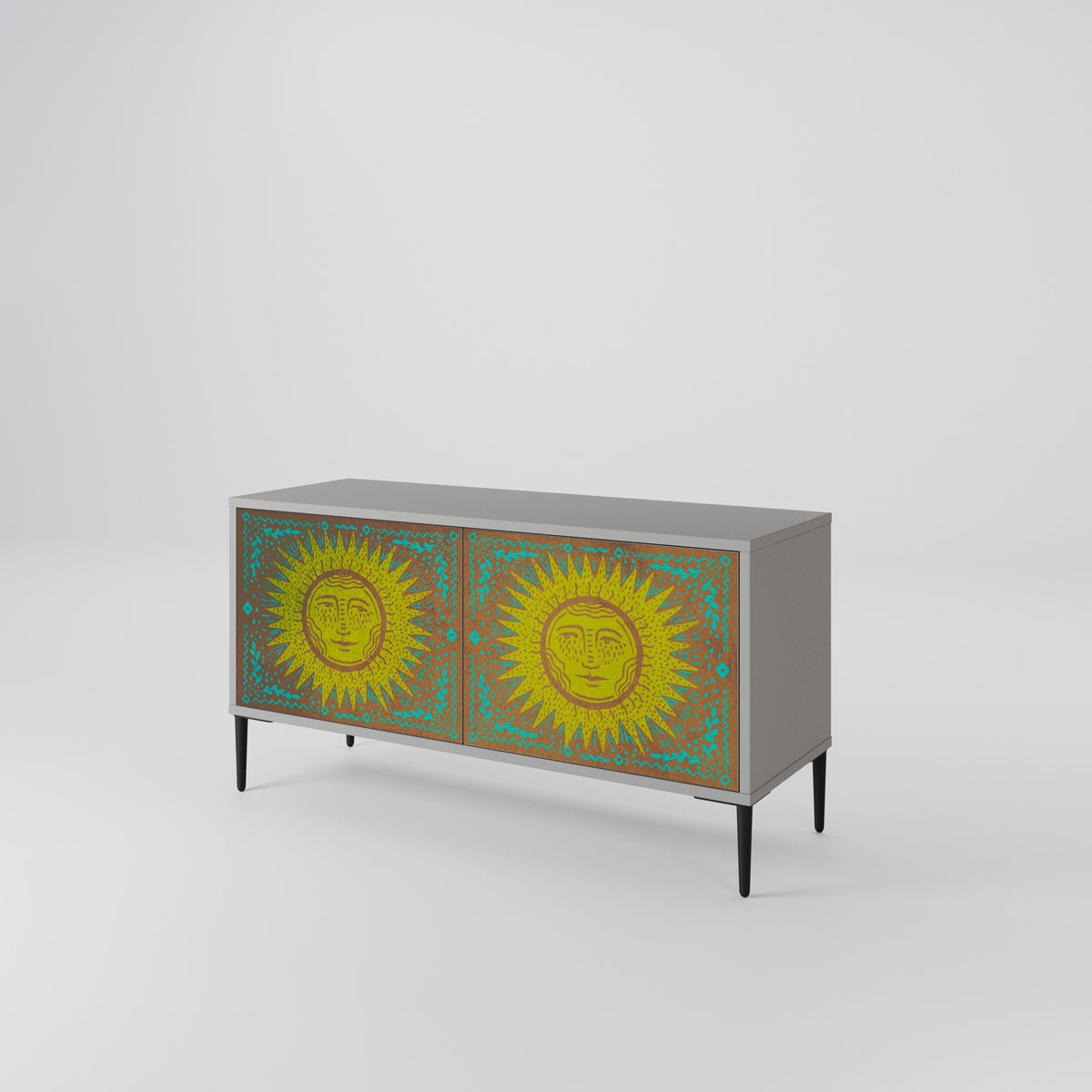 SUNSHINE EULOGY Mueble de TV Compacto de 2 puertas