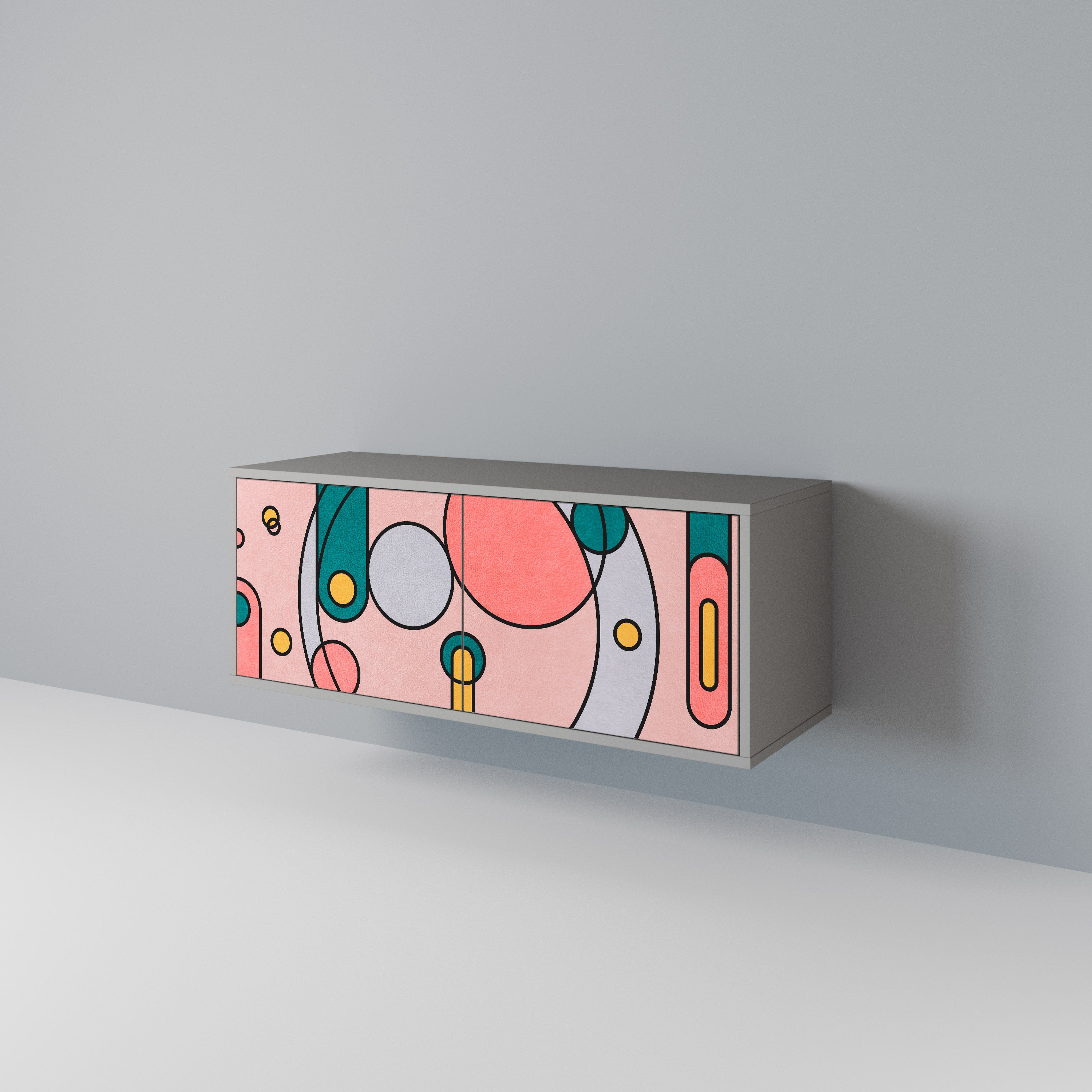 GOSSAMER ECHOES Compact 2-Door TV Cabinet