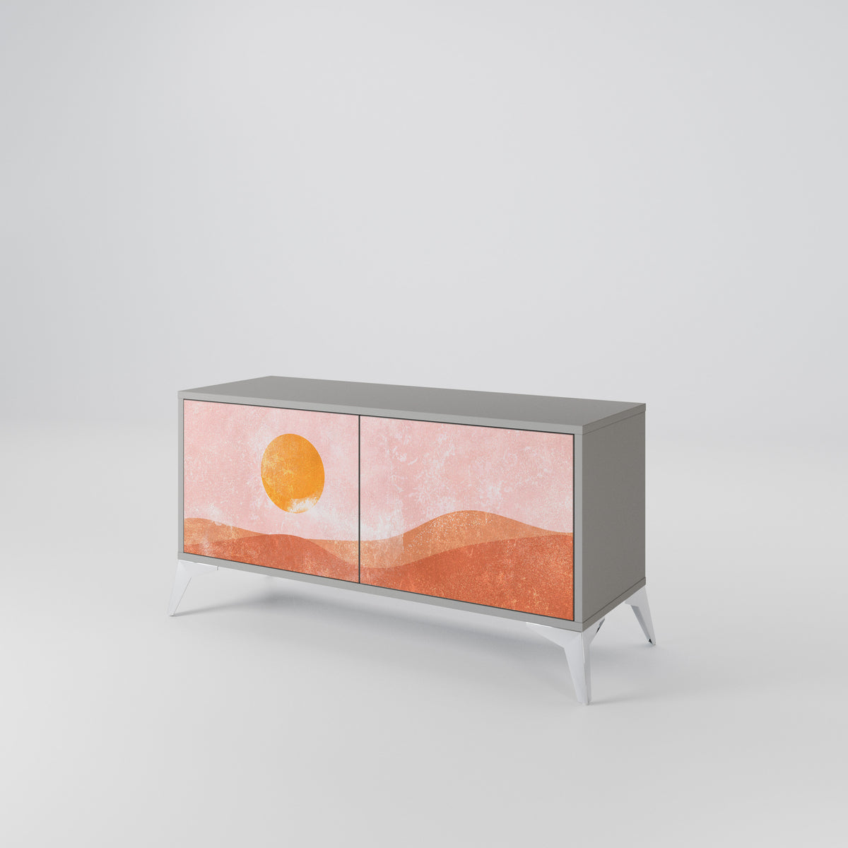 LUMINOUS SUNLIGHT Mueble de TV Compacto de 2 puertas