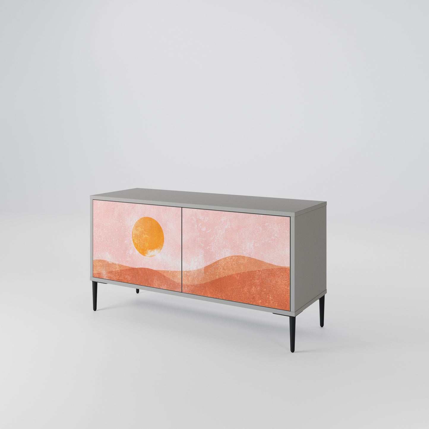 LUMINOUS SUNLIGHT Mueble de TV Compacto de 2 puertas