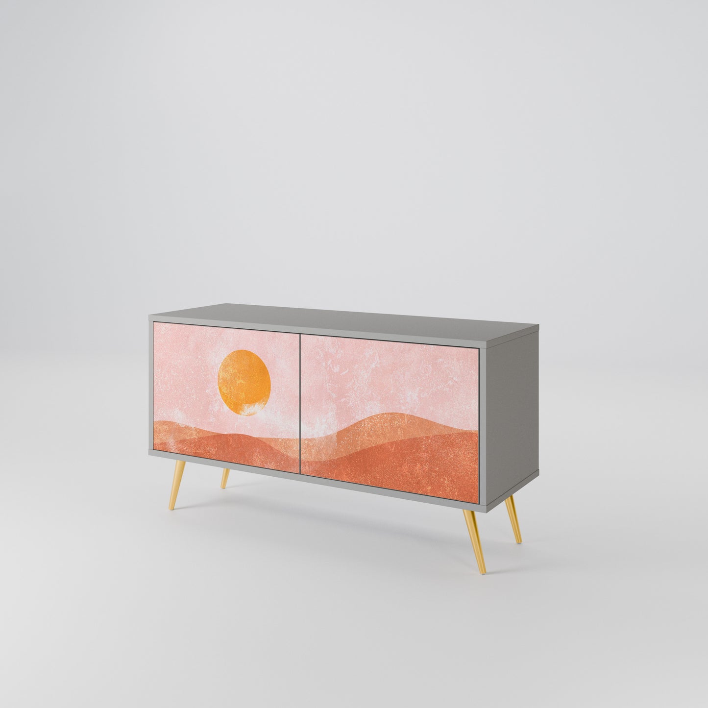 LUMINOUS SUNLIGHT Mueble de TV Compacto de 2 puertas