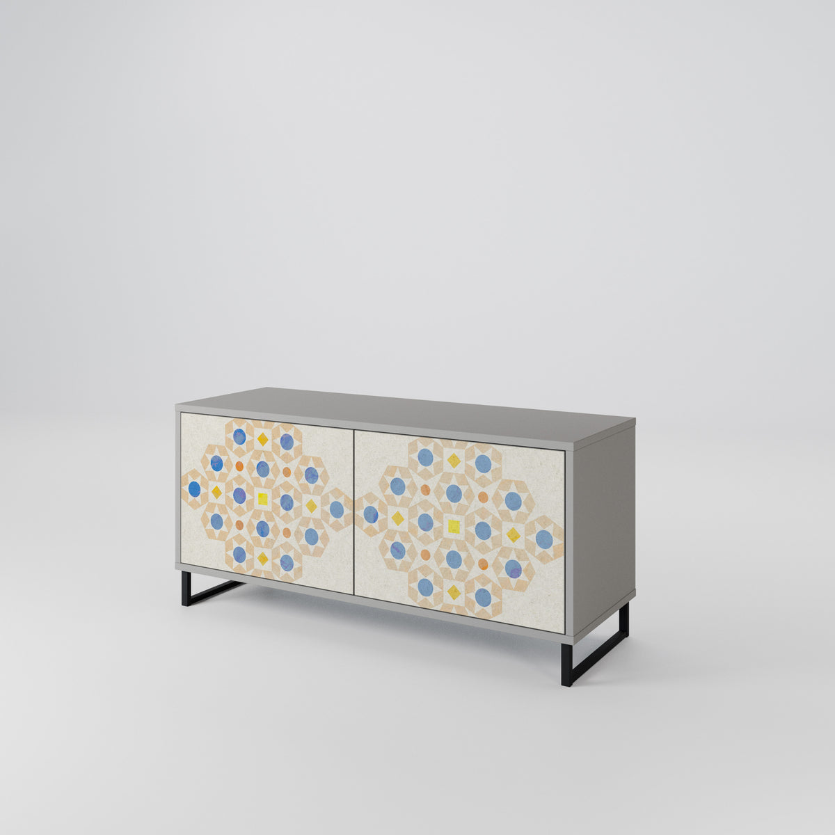 PATTERNED PRISM Compact 2-Door TV Cabinet