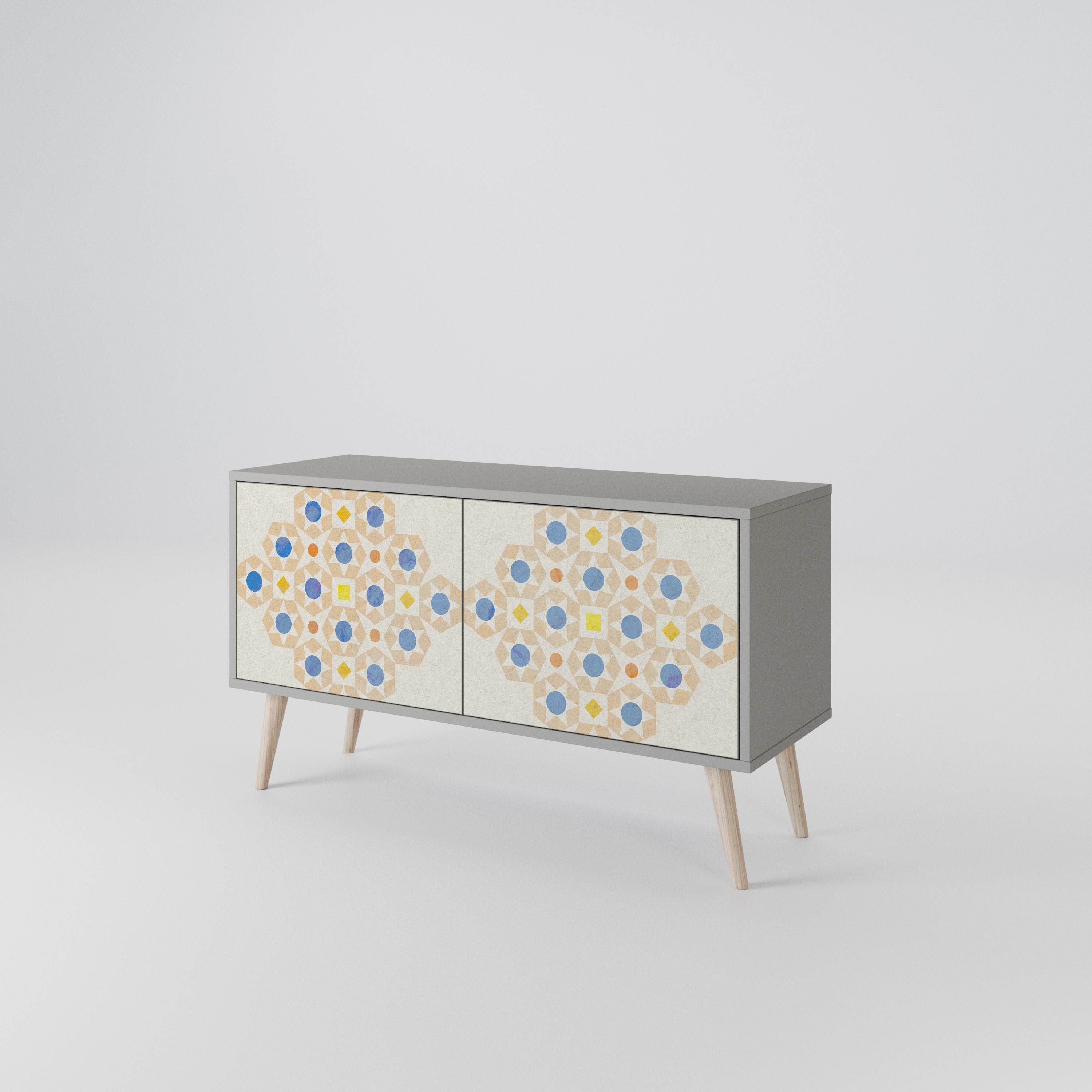 PATTERNED PRISM Compact 2-Door TV Cabinet