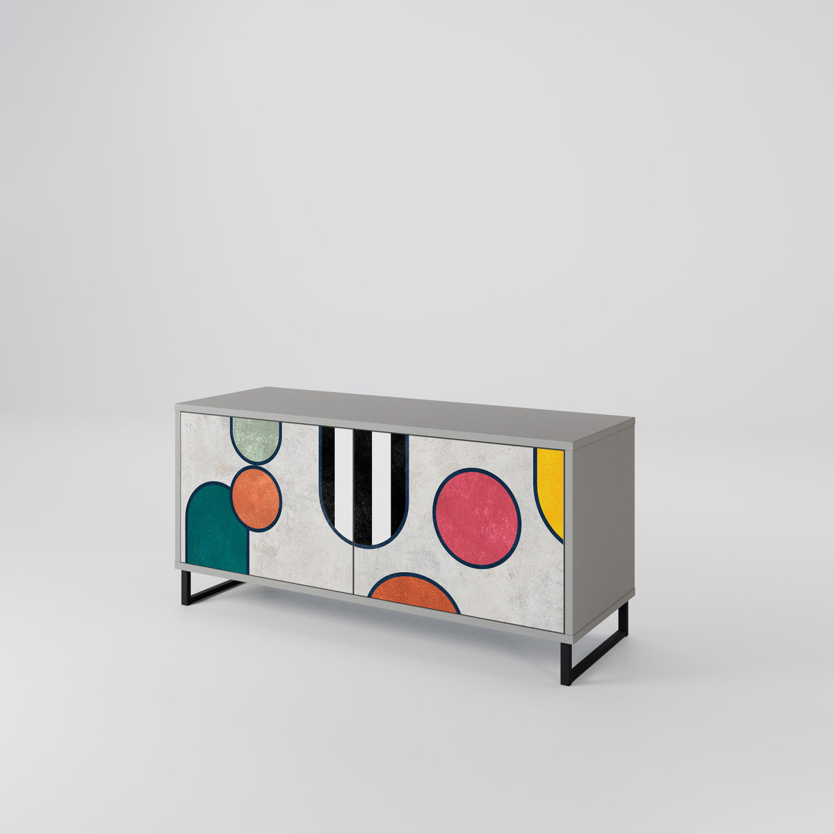 COOL STORY Mueble de TV Compacto de 2 puertas