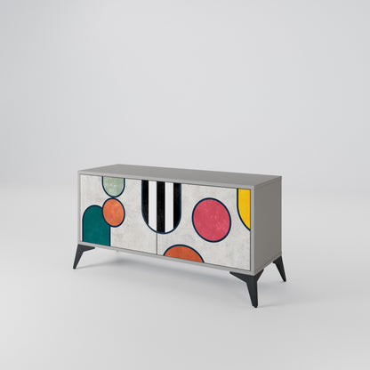 COOL STORY Mueble de TV Compacto de 2 puertas