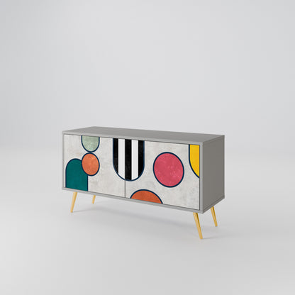 COOL STORY Mueble de TV Compacto de 2 puertas
