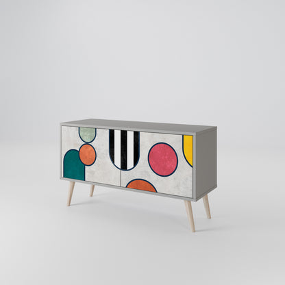 COOL STORY Mueble de TV Compacto de 2 puertas