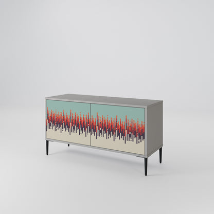 CHROMA CONTOURS Mueble de TV Compacto de 2 puertas