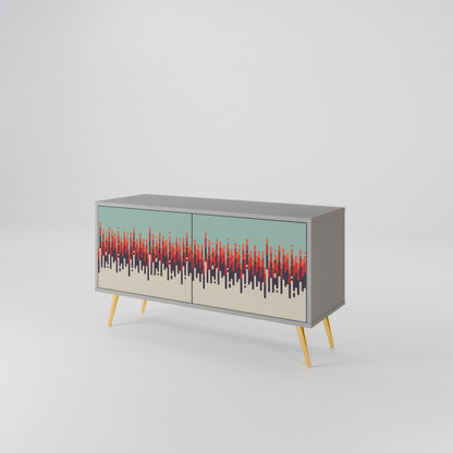 CHROMA CONTOURS Mueble de TV Compacto de 2 puertas