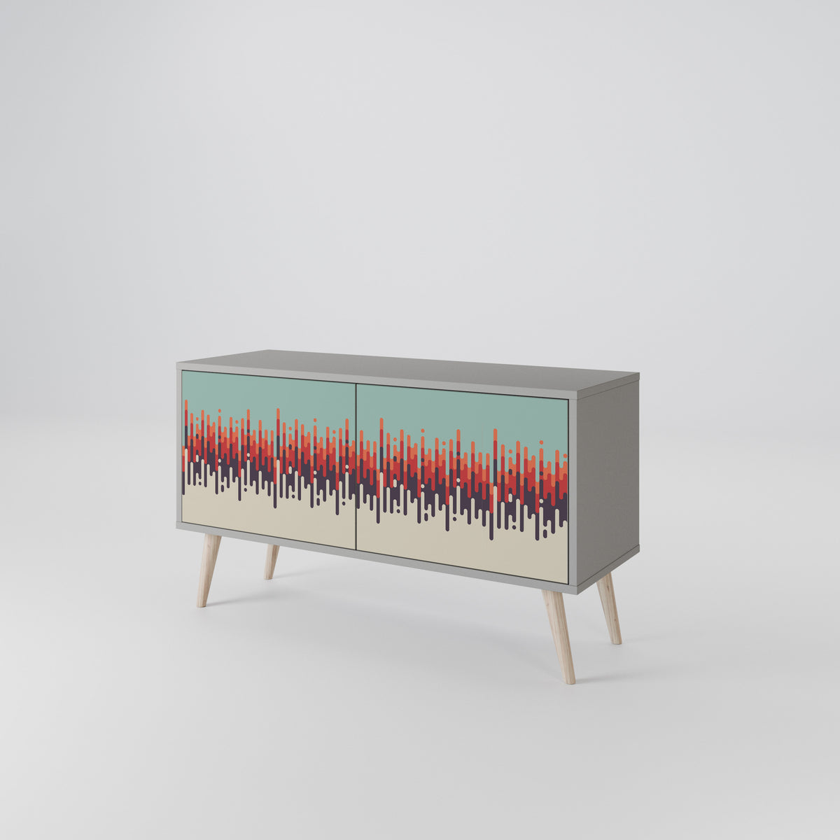 CHROMA CONTOURS Mueble de TV Compacto de 2 puertas