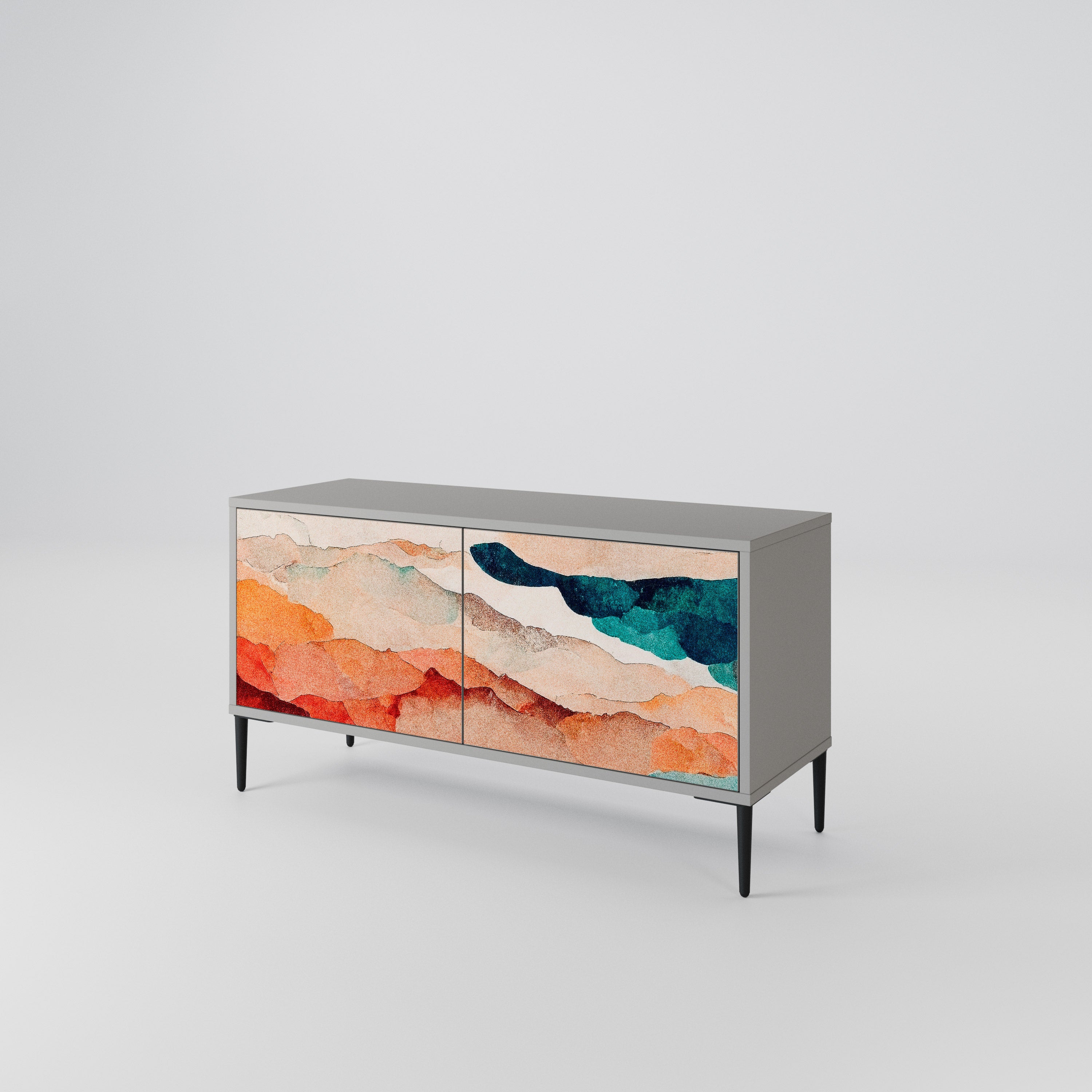 ABSTRACT LANDSCAPE Mueble de TV Compacto de 2 puertas