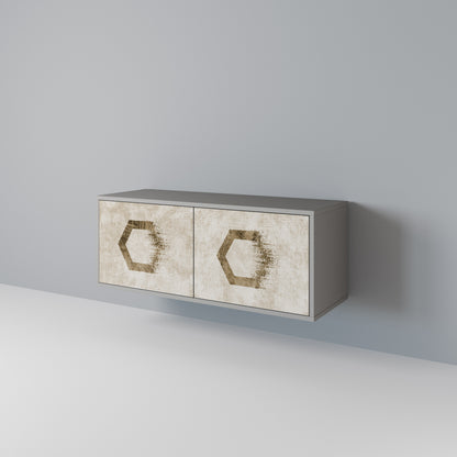 HEXAGONAL SHAPES Compact 2-Door TV Cabinet