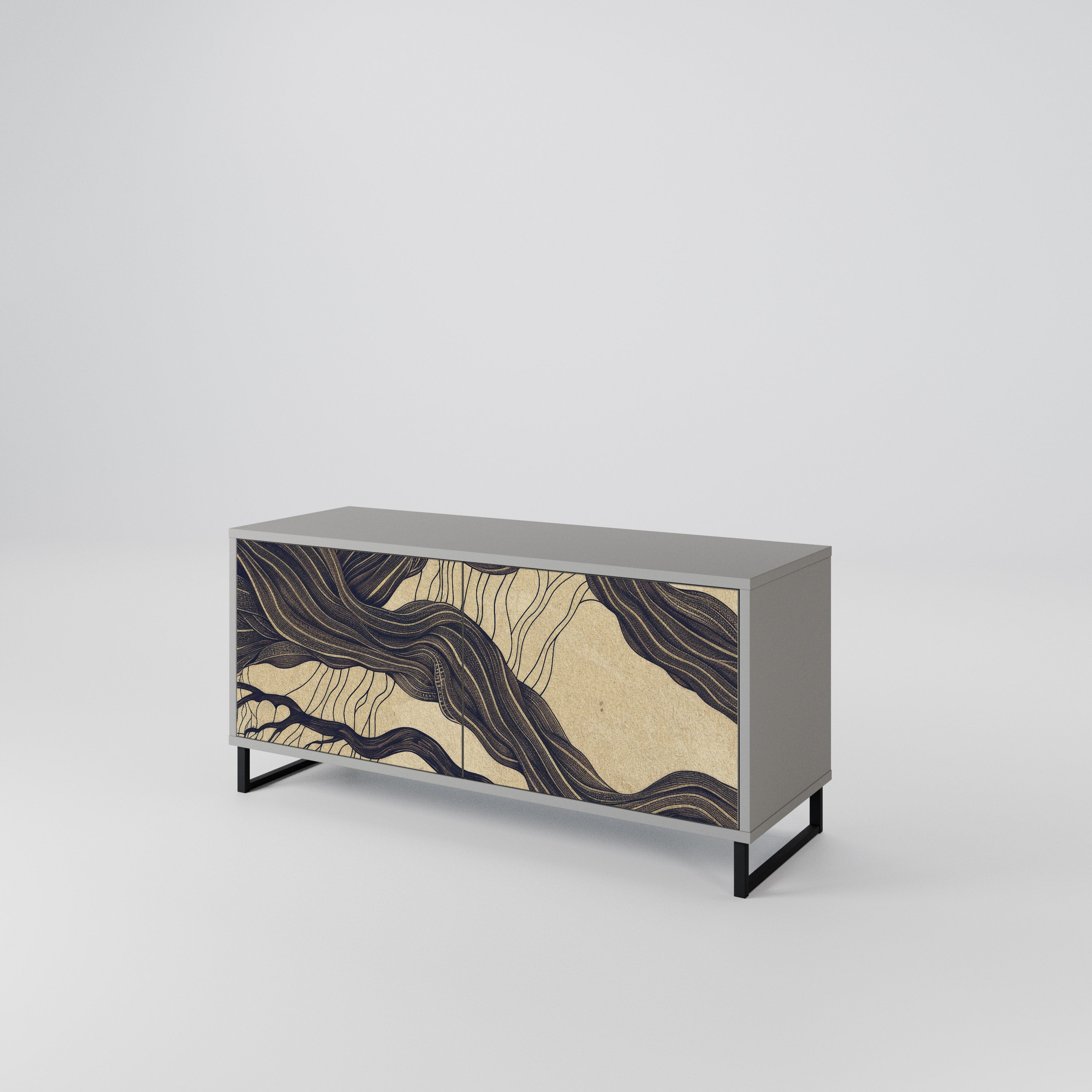 UNIFIED FRAGMENTS Compact 2-Door TV Cabinet