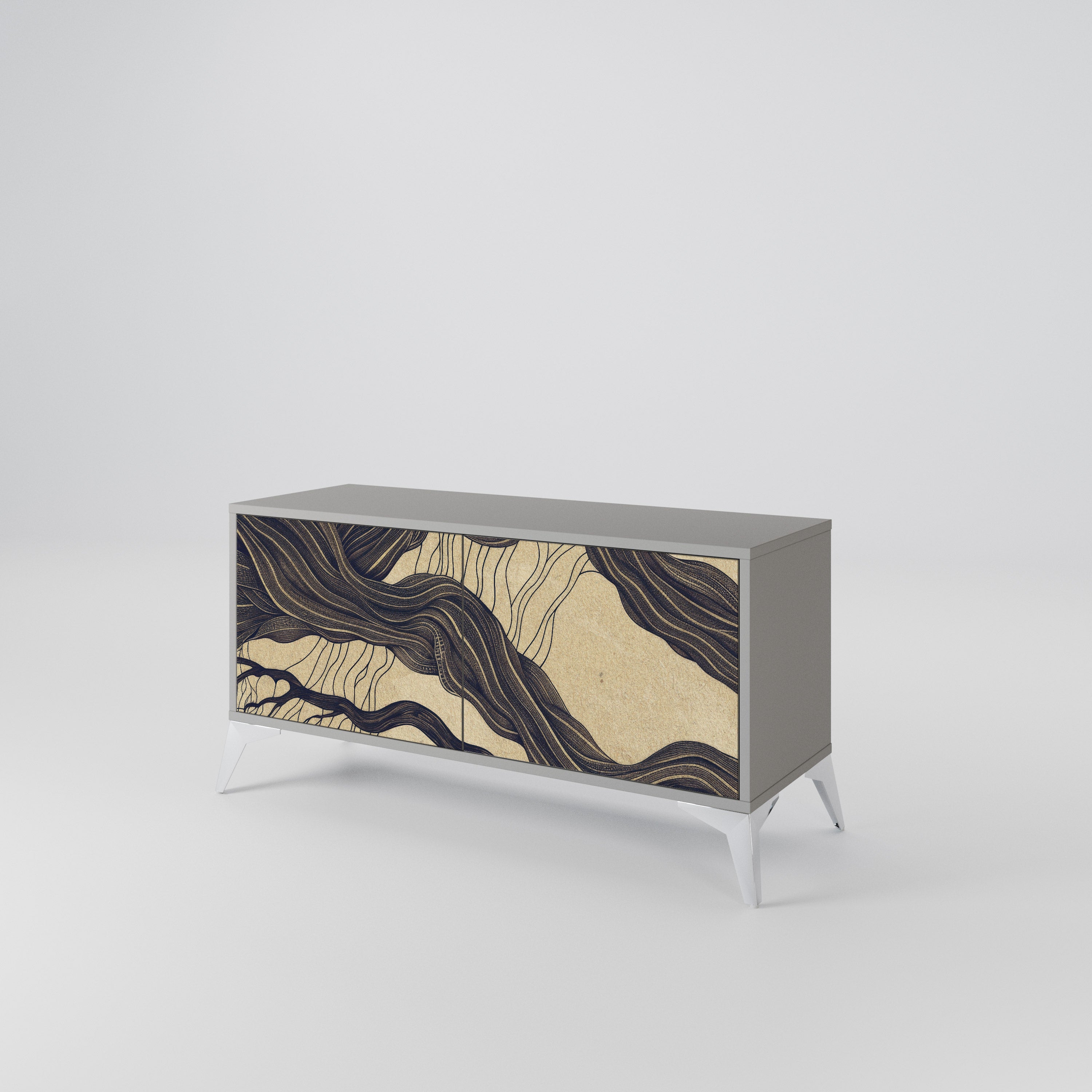 UNIFIED FRAGMENTS Compact 2-Door TV Cabinet