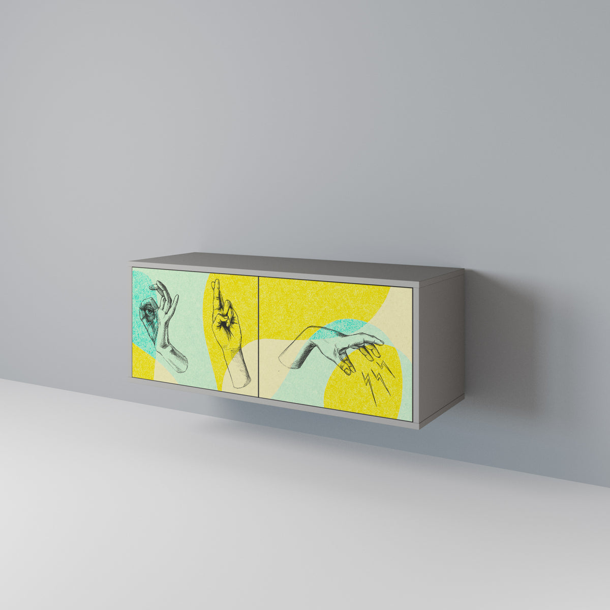 BODY LANGUAGE Mueble de TV Compacto de 2 puertas