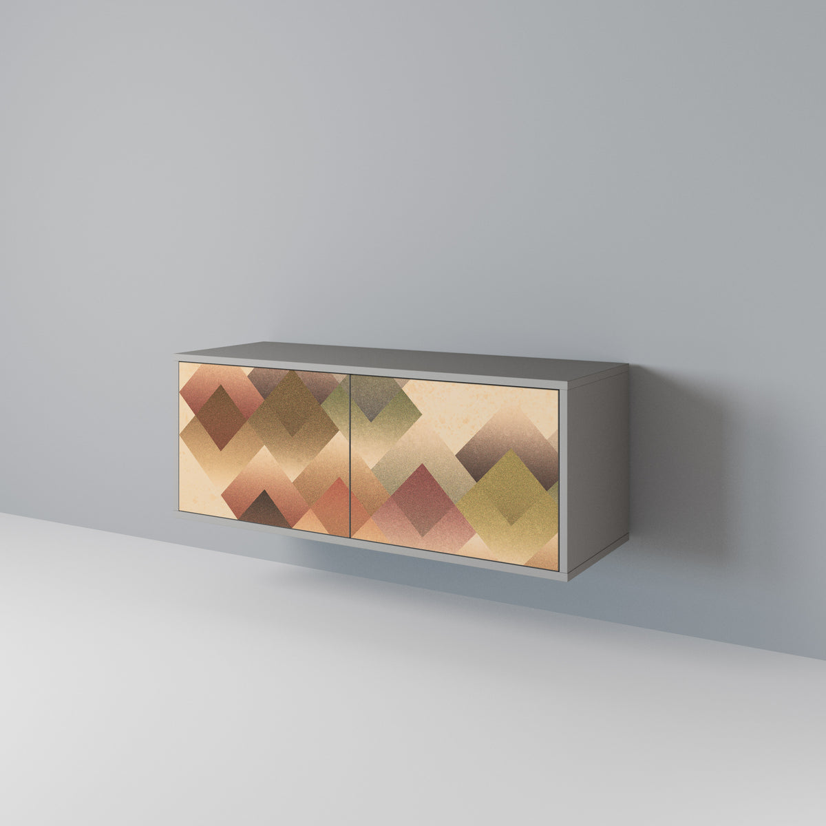 GEOMETRIC FUSION Mueble de TV Compacto de 2 puertas