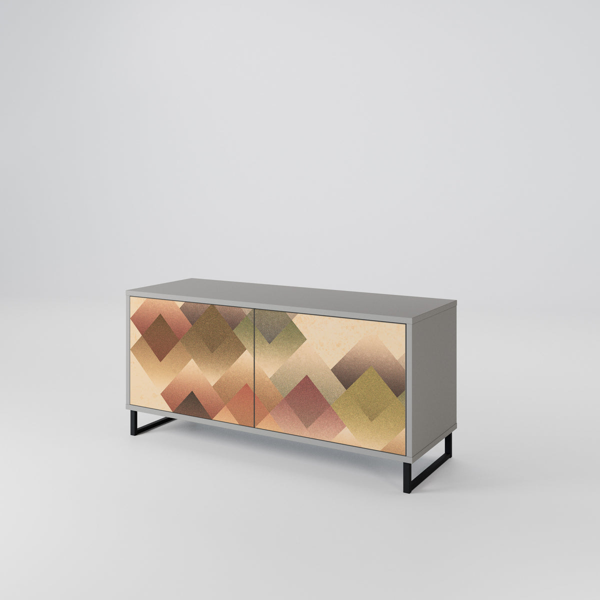 GEOMETRIC FUSION Mueble de TV Compacto de 2 puertas