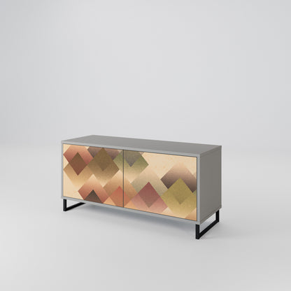 GEOMETRIC FUSION Mueble de TV Compacto de 2 puertas