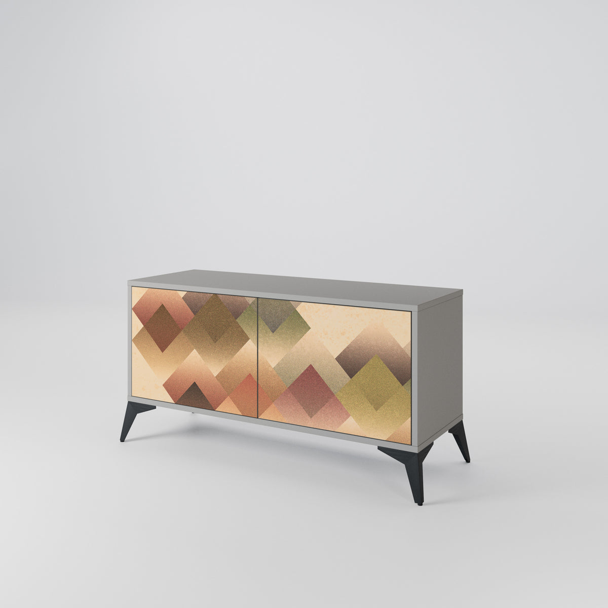 GEOMETRIC FUSION Mueble de TV Compacto de 2 puertas